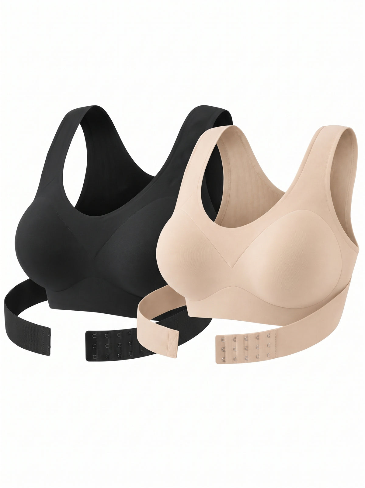 Sujetador Corrector de Postura, 1 Beige + 1 Negro