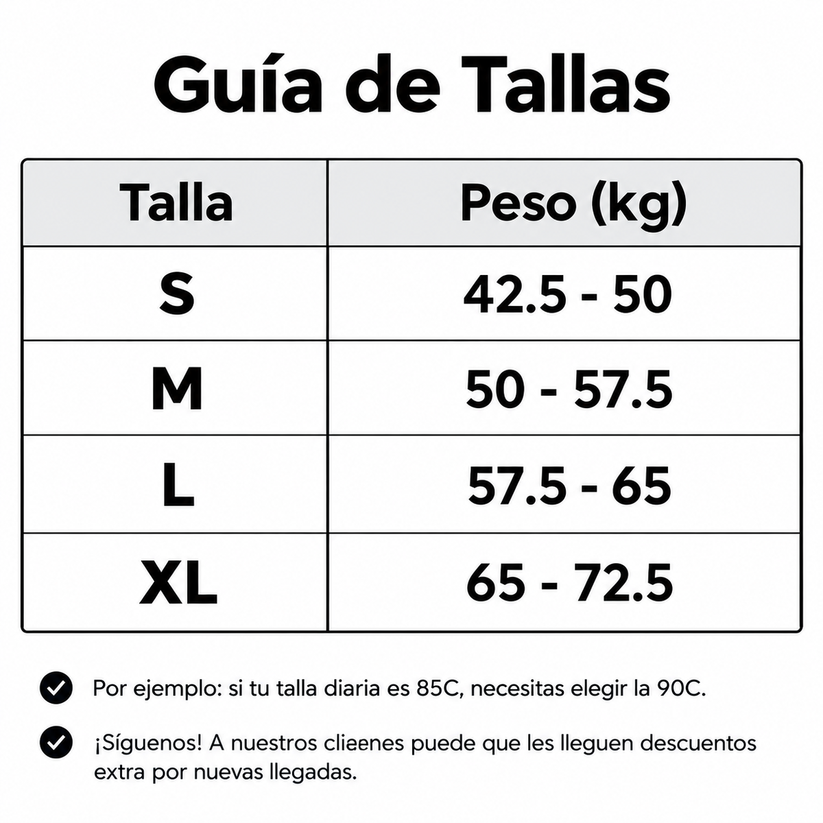Guia de tallas