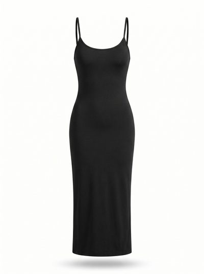 Vestido Moldeador 2 en 1 Nuvel en negro, vista de frente